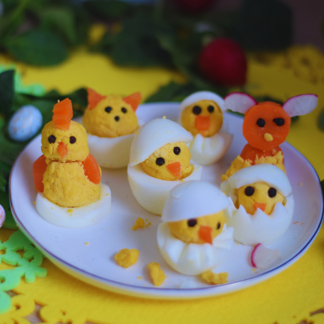 Wesołe kurczaczki z jajek na wielkanoc