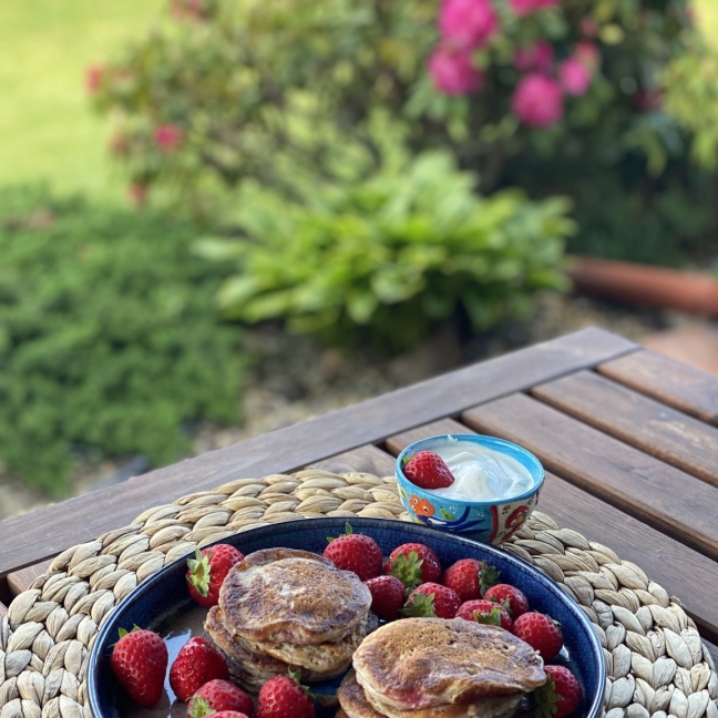 racuchy chia z truskawkami